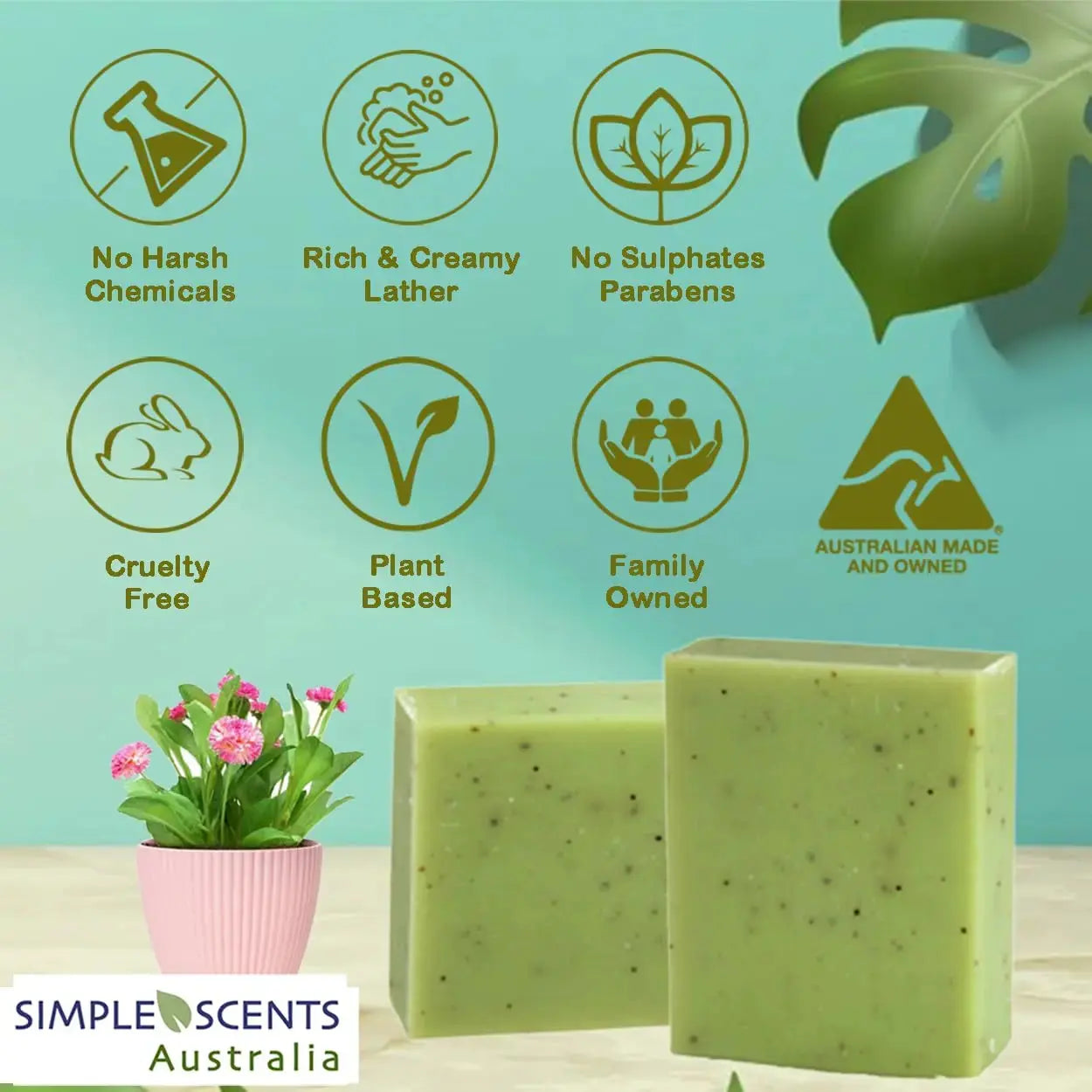 Lemongrass Soap Unwrapped (12) - Australian Natural Soap