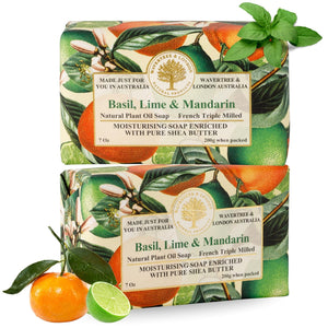 Basil, Lime & Mandarin soap bar (7 Oz Bars)