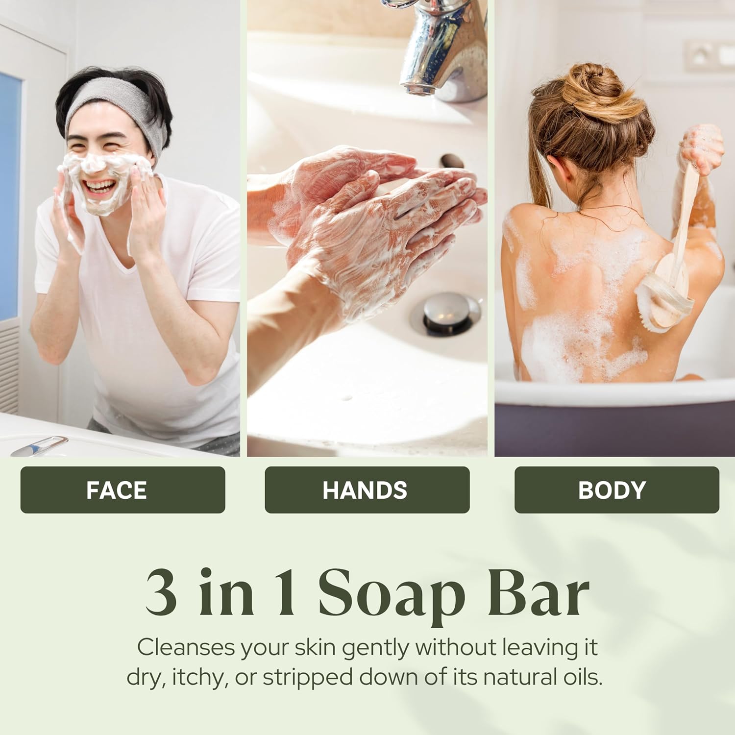 Basil, Lime & Mandarin soap bar (7 Oz Bars)