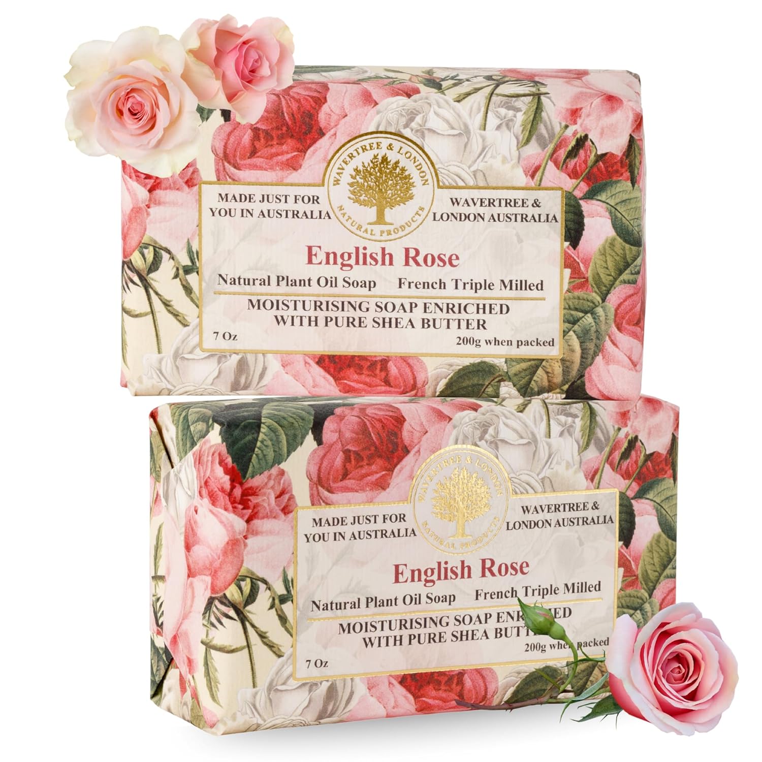 English Rose Soap Bars - (7 Oz Bars)