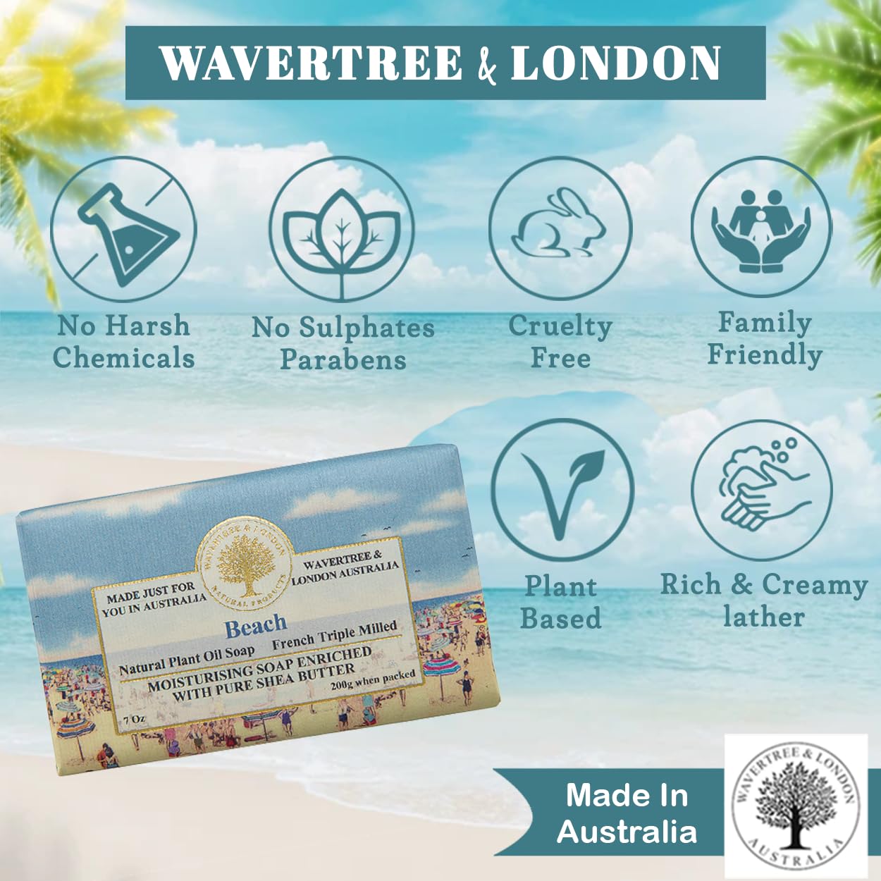 Wavertree & London Beach (2 Bars) - Australian Natural Soap