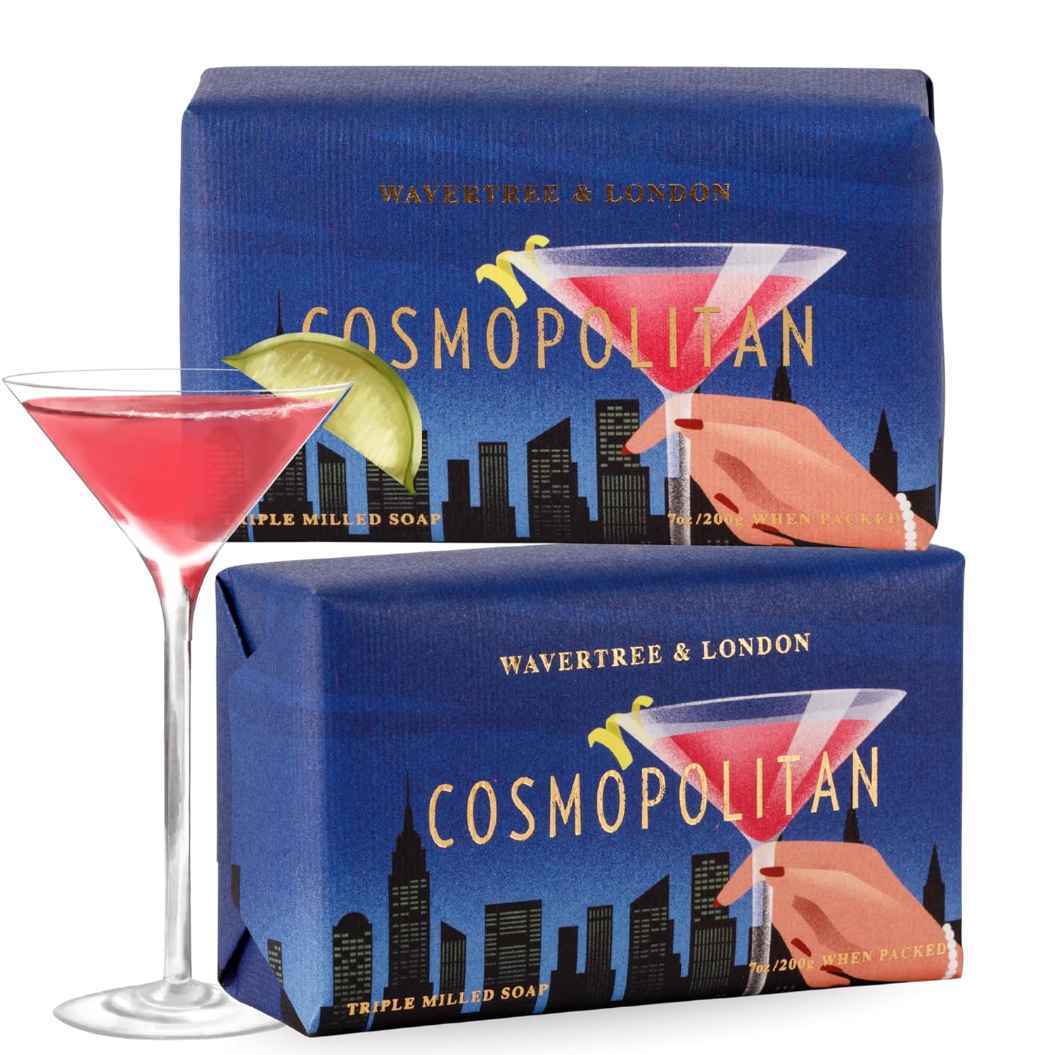 Cosmopolitan scented natural bar soap set