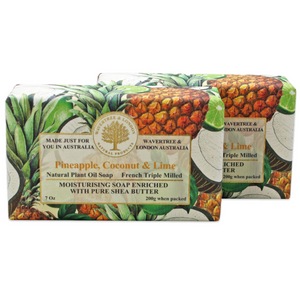 Wavertree & London Pineapple Coconut Lime (2 Bars) - Australian Natural Soap