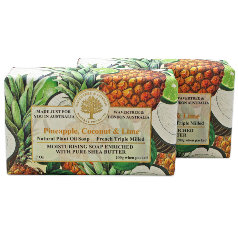 Wavertree & London Pineapple Coconut Lime (2 Bars) - Australian Natural Soap