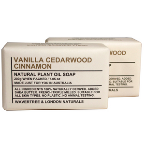 Wavertree & London Vanilla Cedarwood Triple Milled 7oz. soap bars (2) - Australian Natural Soap