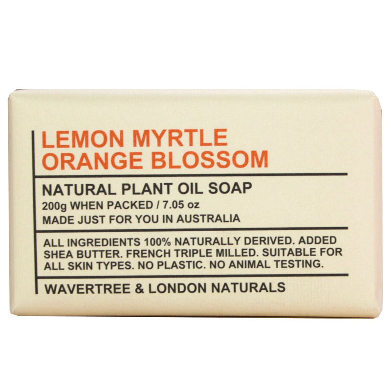 Naturals Lemon Myrtle/Orange Blossom soap bar (1) - Australian Natural Soap