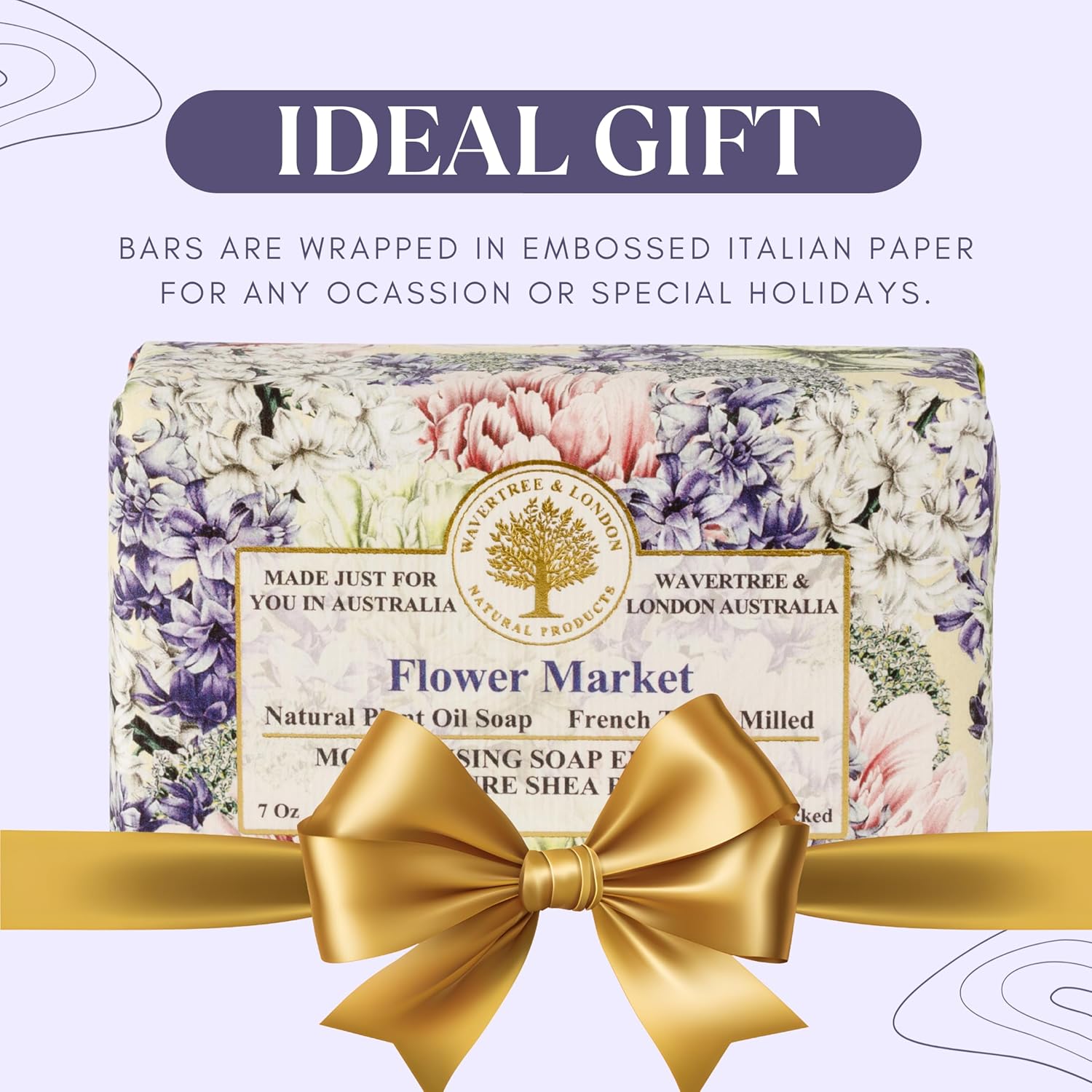 Flower Market Natural floral scented soap bar gift