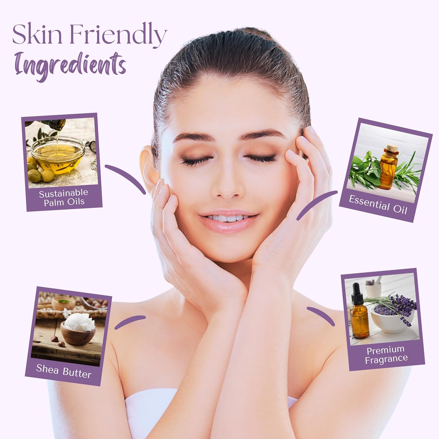 Lavender flower scented body soap bar