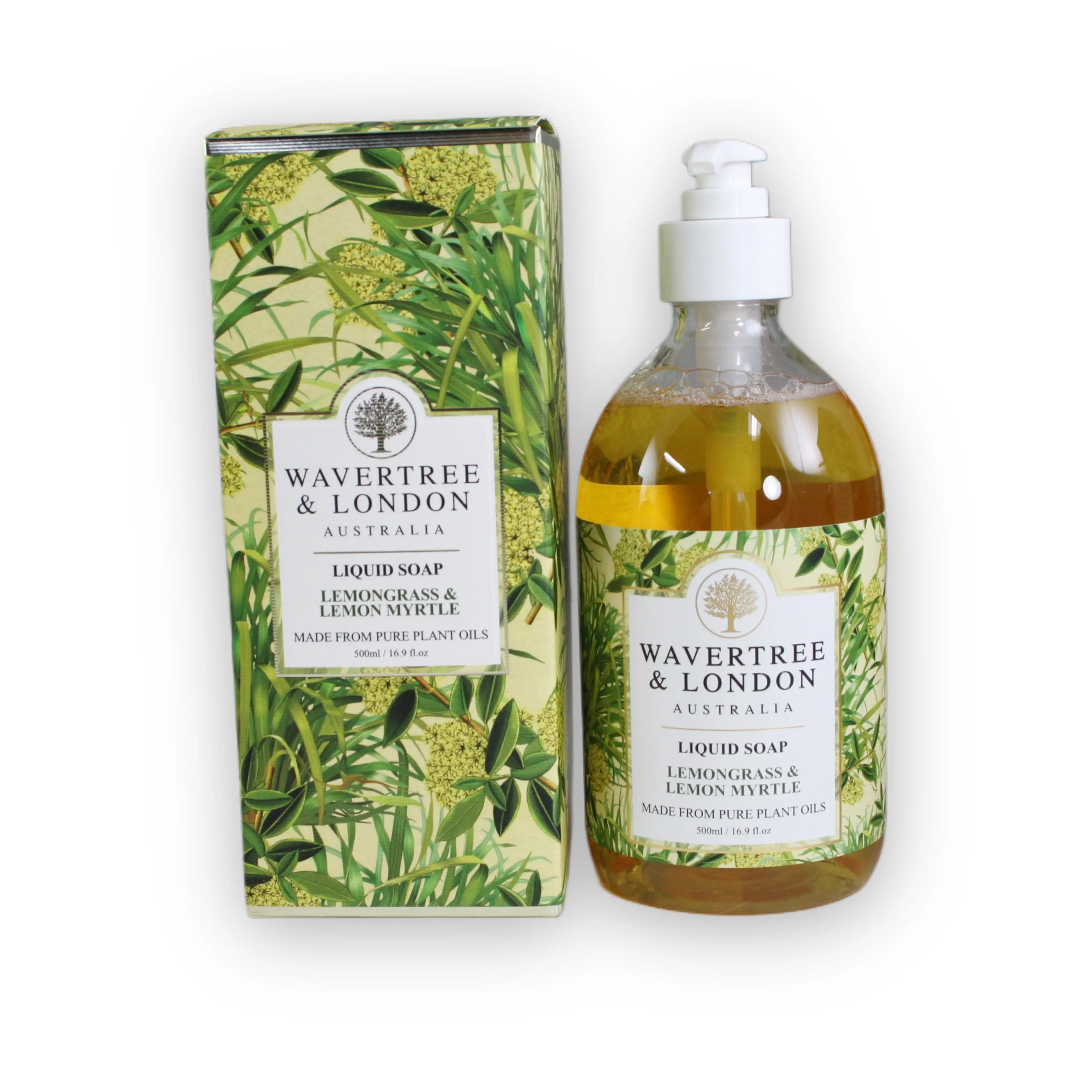 Lemongrass & Lemon Myrtle Scented Liquid Hand Soap With Box (500ml/16.9oz)