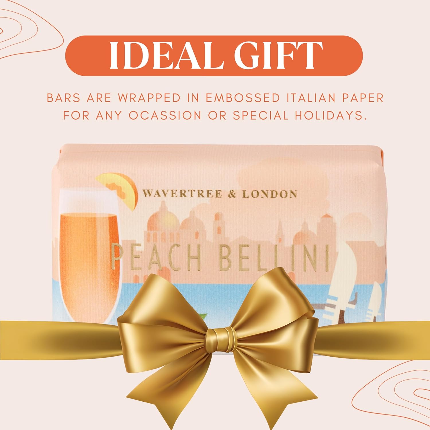 Peach bellini soap gift for women and men