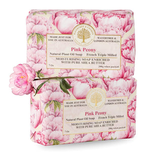 Pink peony scented soap bar (Pack of 2)