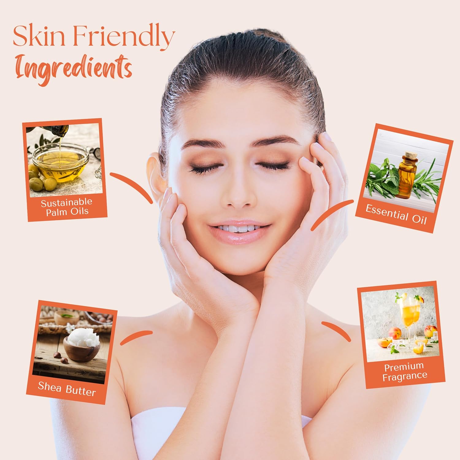 Smooth skin peach bellini soap bars