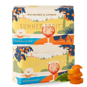 Summer spritz natural soap bar pack of 2