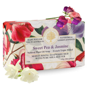 Sweet pea and jasmine natural soap bar