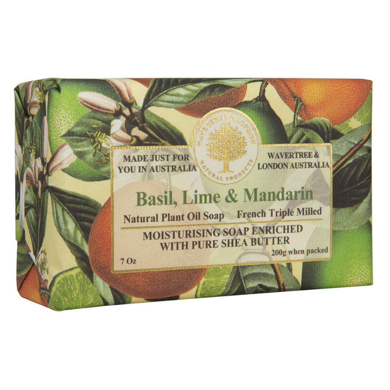 Basil, Lime & Mandarin soap bar (1) - Australian Natural Soap