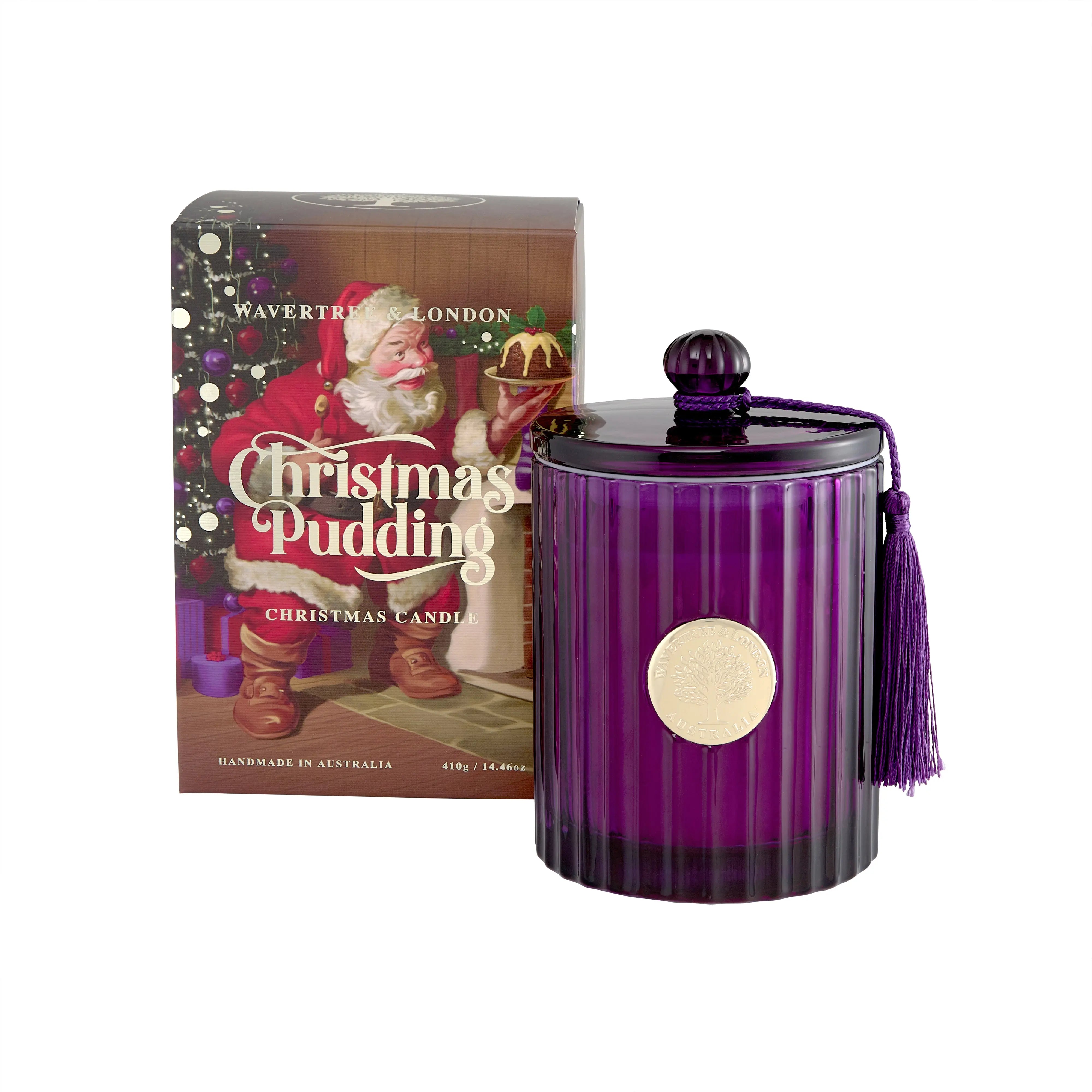 Christmas Pudding Soy Wax candle (330g/11.66 oz, 60 Hours Burn Time)