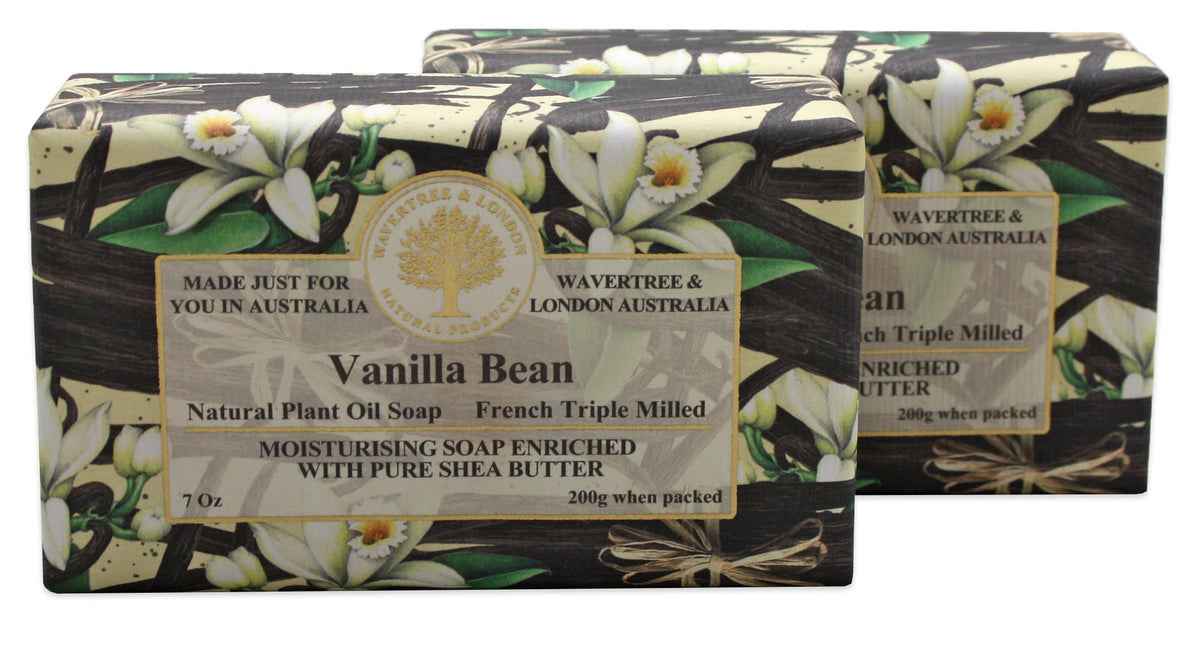 Wavertree & London Luxurious and Moisturizing Vanilla Bean Soap Bars Australian Natural Soap