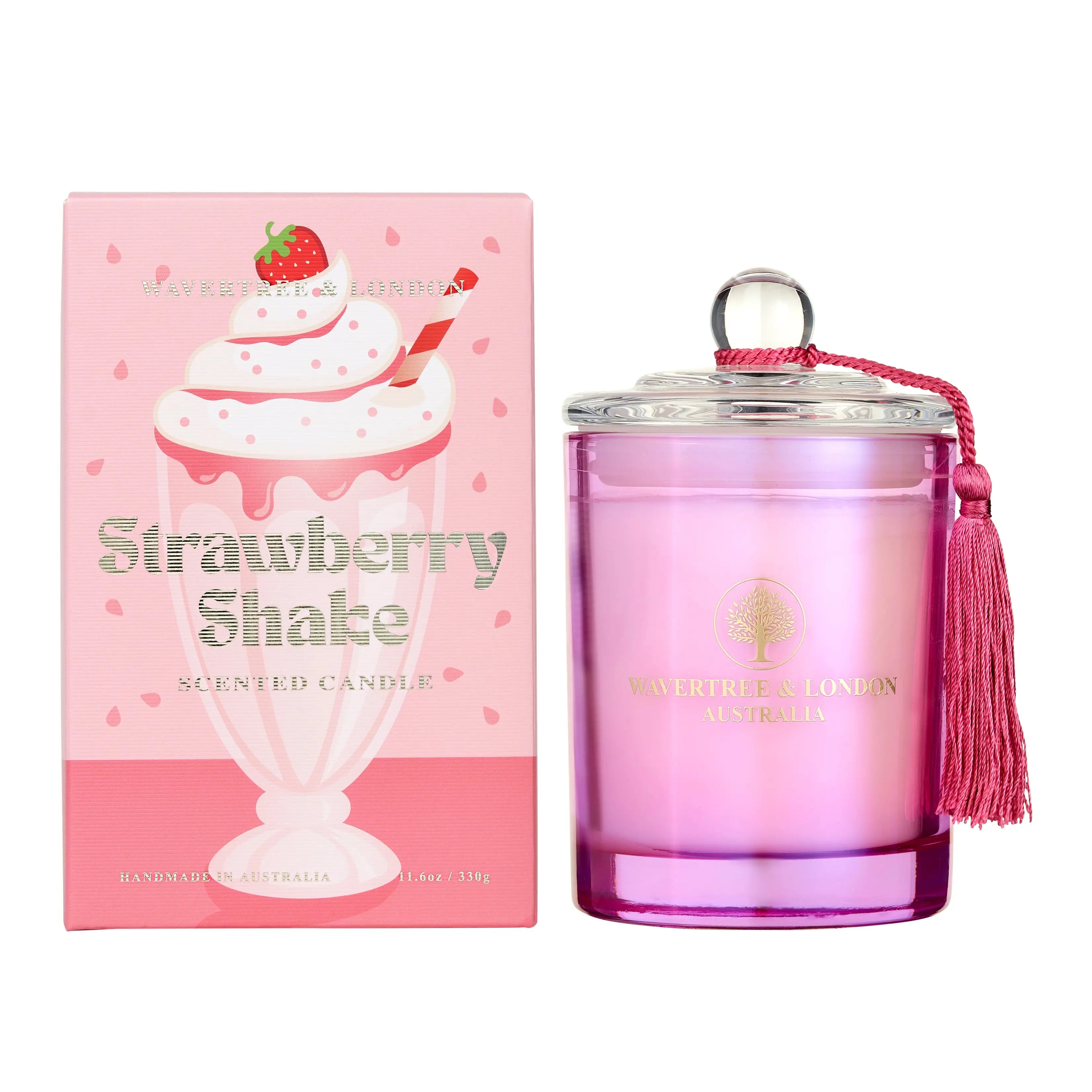 Strawberry Shake Soy Wax candle (330g/11.66 oz, 60 Hours Burn Time)