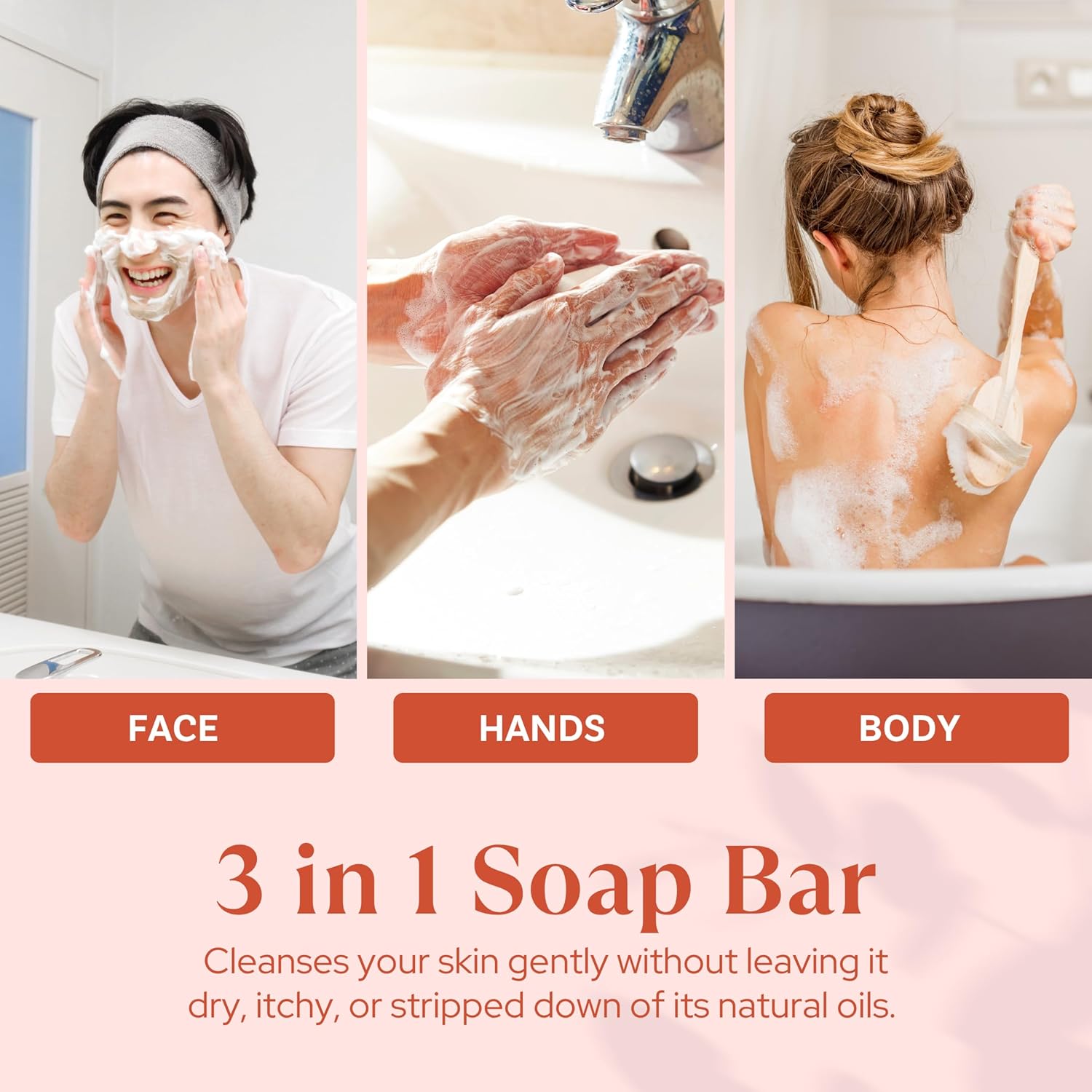 persimmon and red currant natural body soap bar