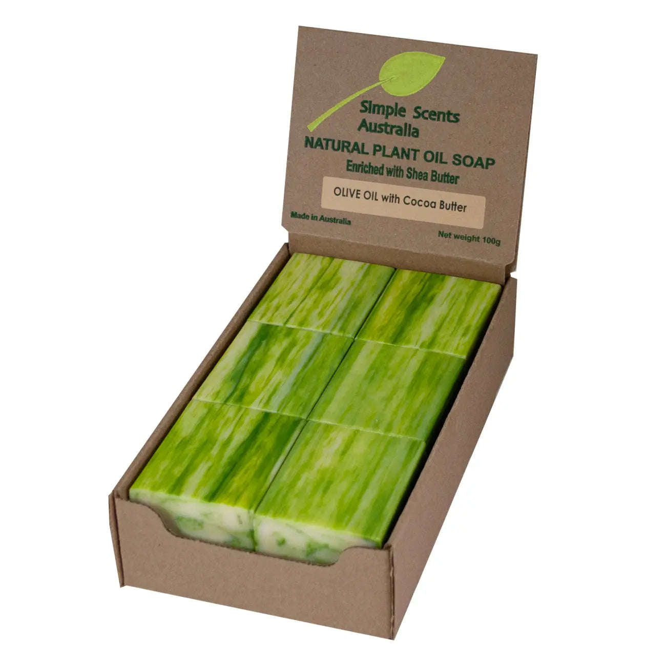 Olive Oil with Cocoa Butter Soap Unwrapped (12) - Australian Natural Soap