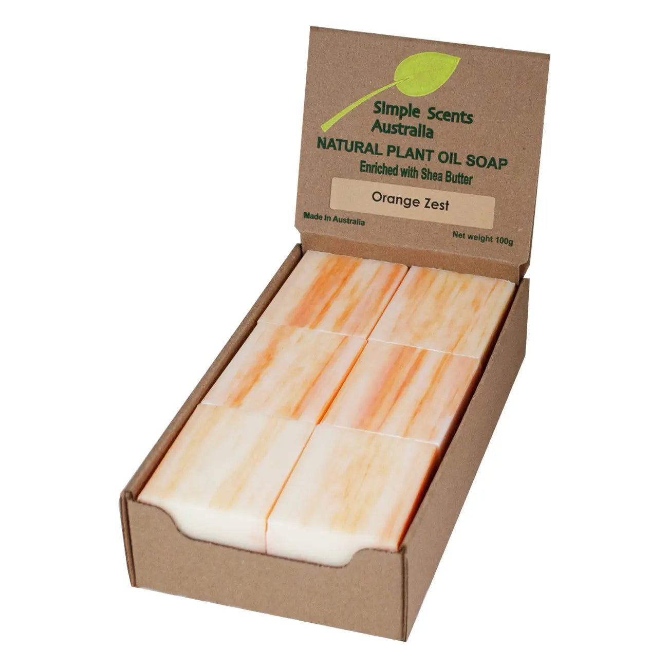 Orange Zest Soap Unwrapped (12) - Australian Natural Soap