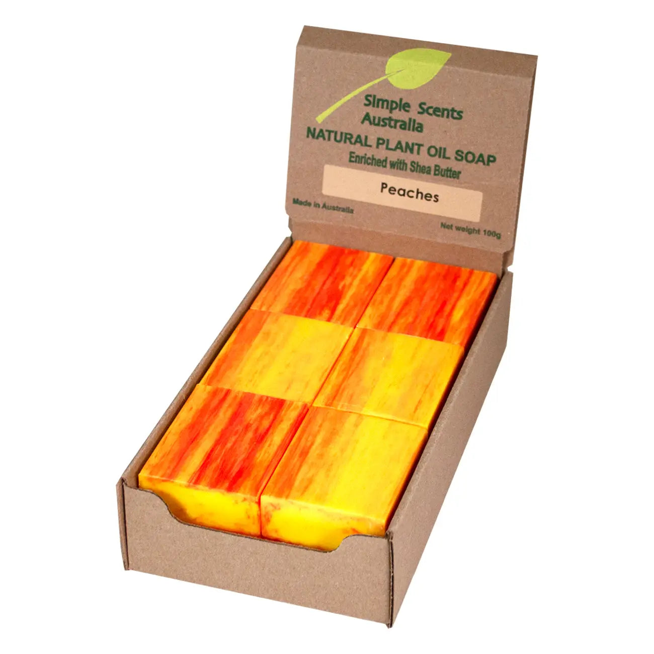 Peach Soap Unwrapped (12) - Australian Natural Soap