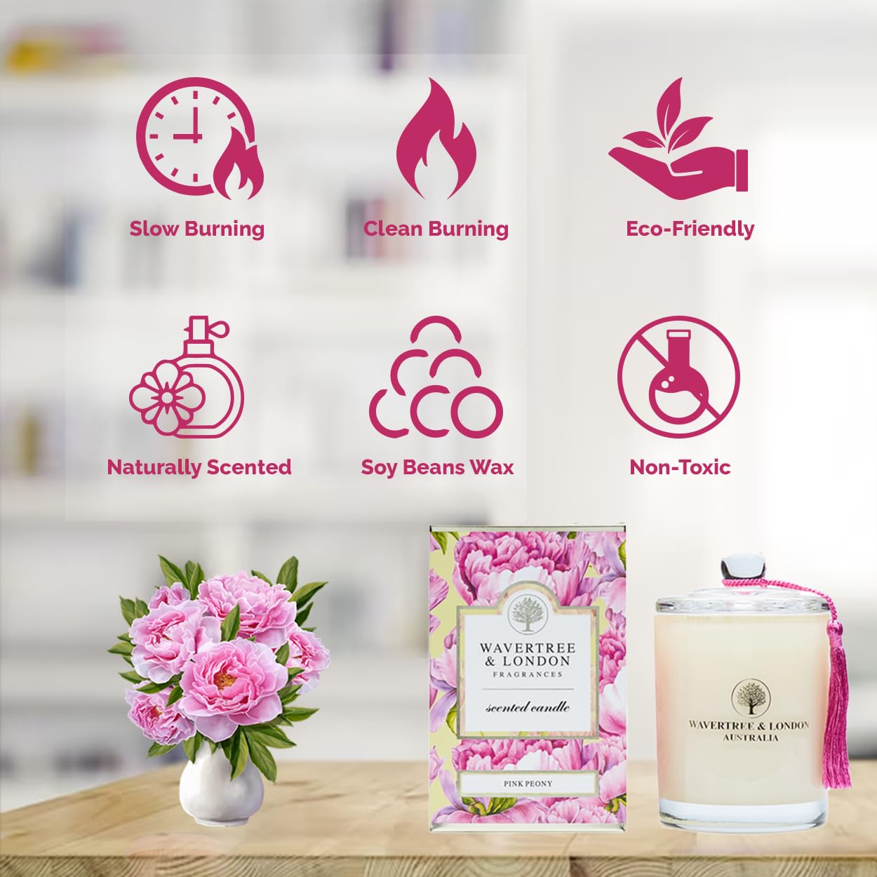 Wavertree & London Soy Candle - Pink Peony