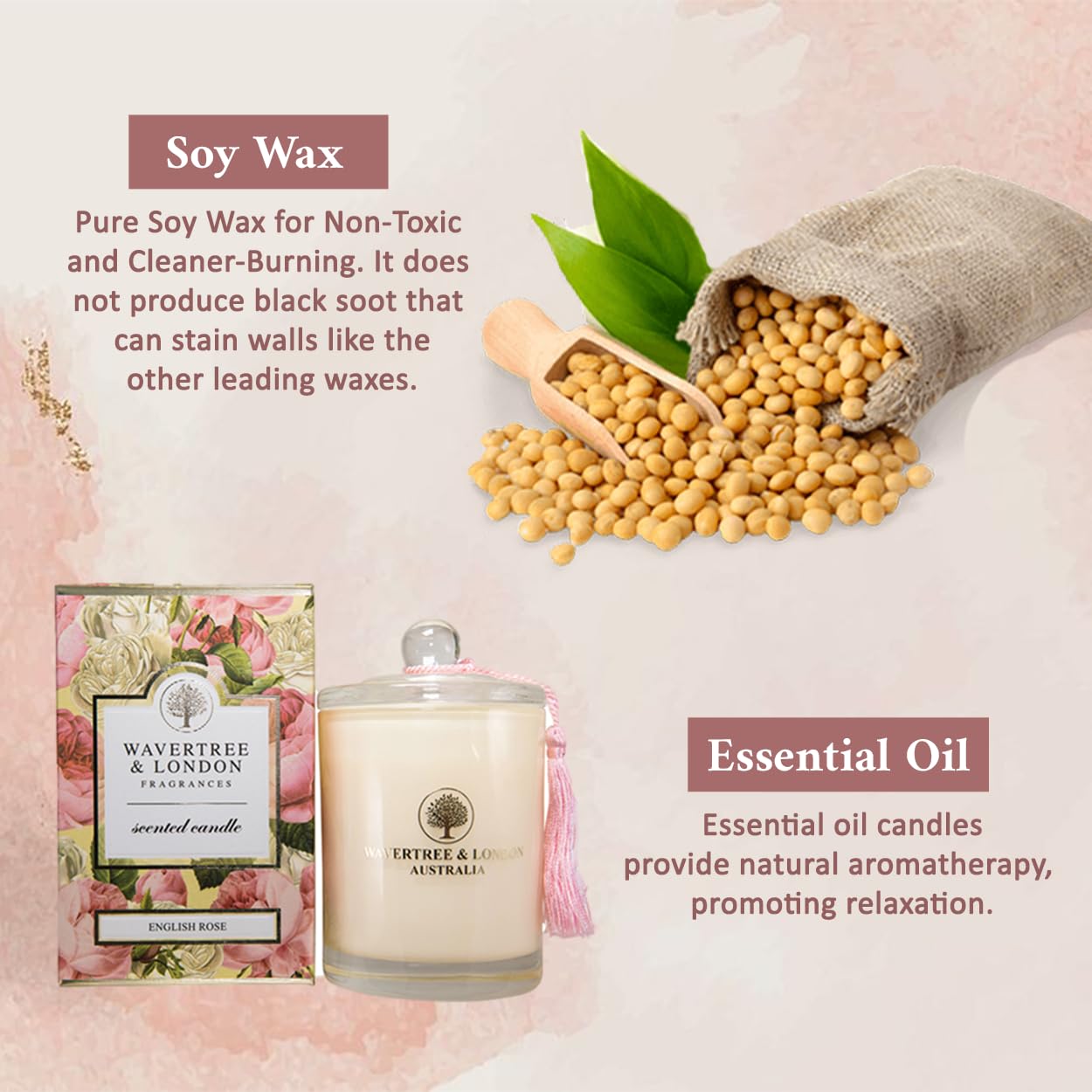 Wavertree & London Soy Candle - English Rose