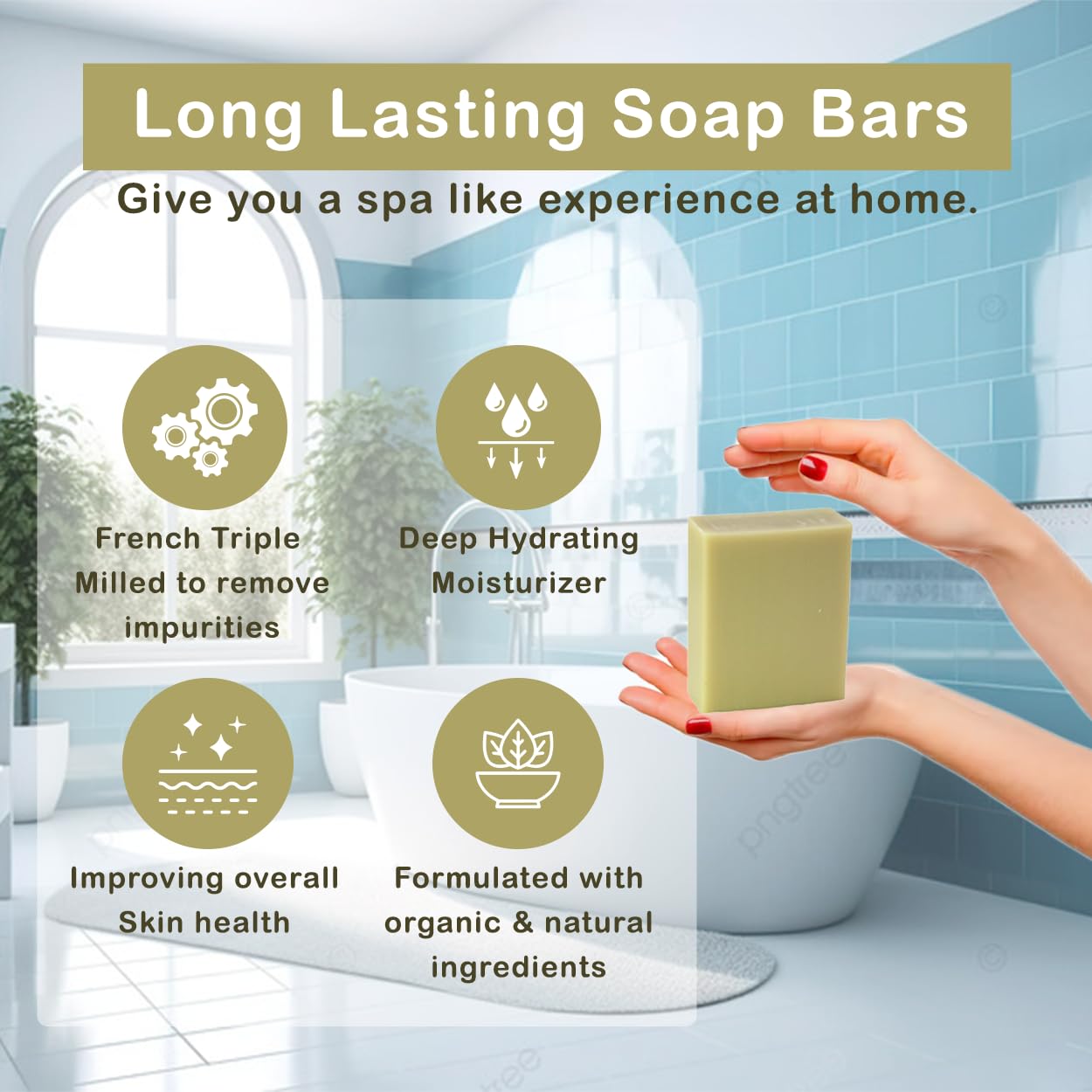 French Pear Soap Bars (3.5 Oz Bars)