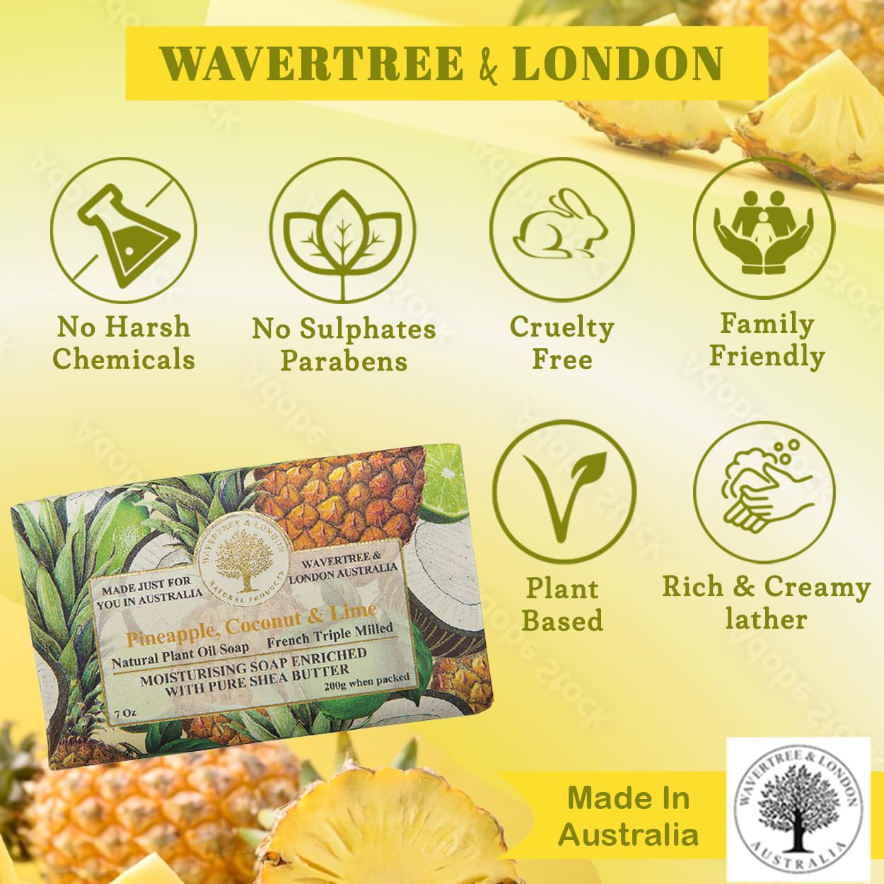 Wavertree & London Pineapple Coconut Lime (2 Bars)