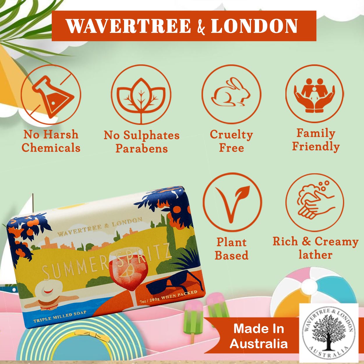 Wavertree & London Summer Spritz Soap (2 Bars)