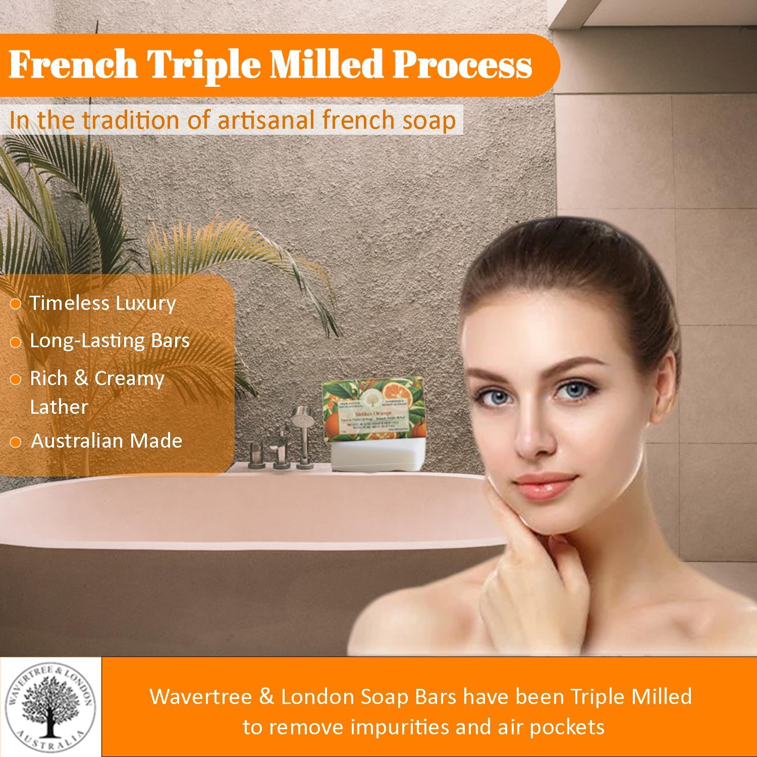 Sicilian Orange Soap Bars (7 Oz Bars)