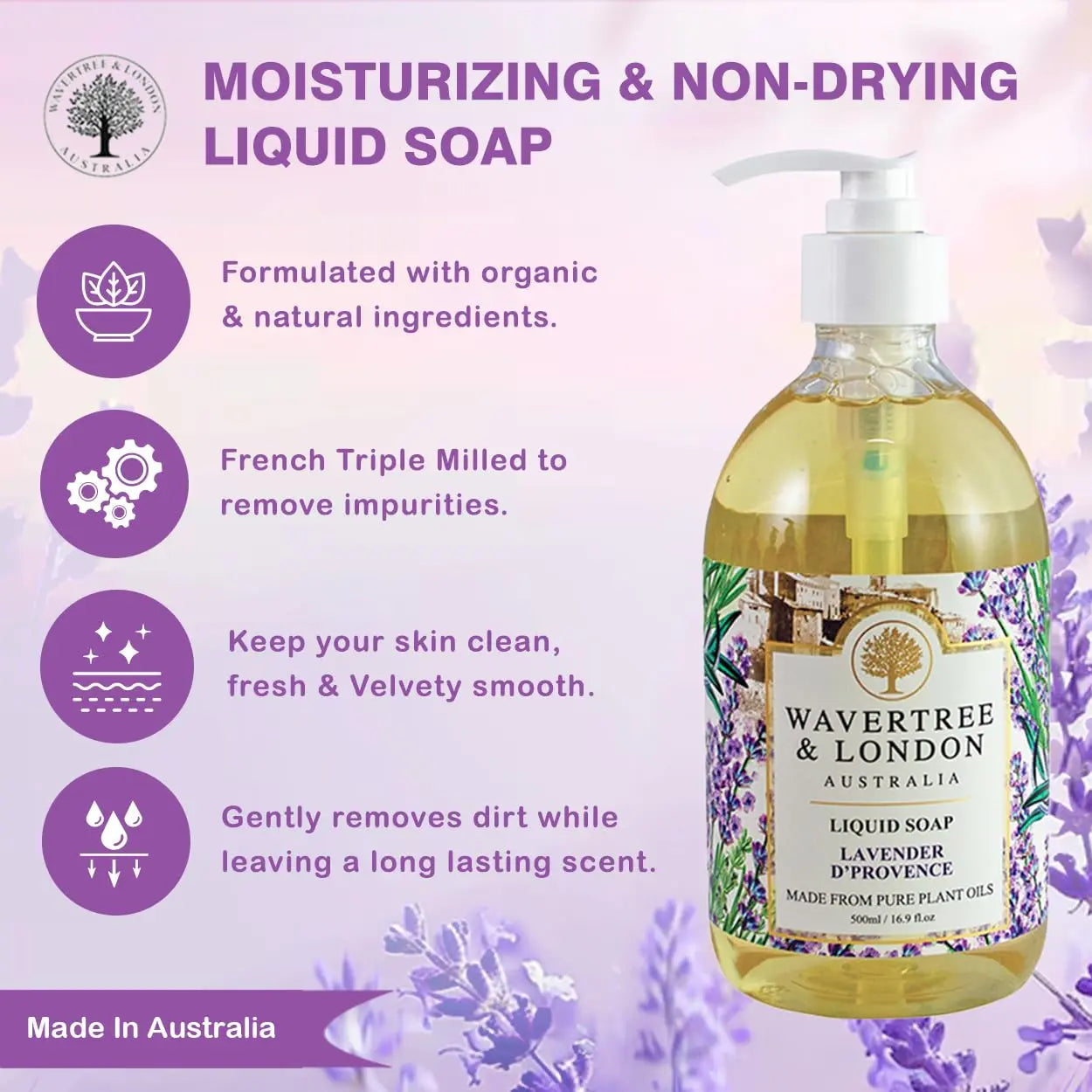 Lavender Scented Liquid Hand Soap With Box