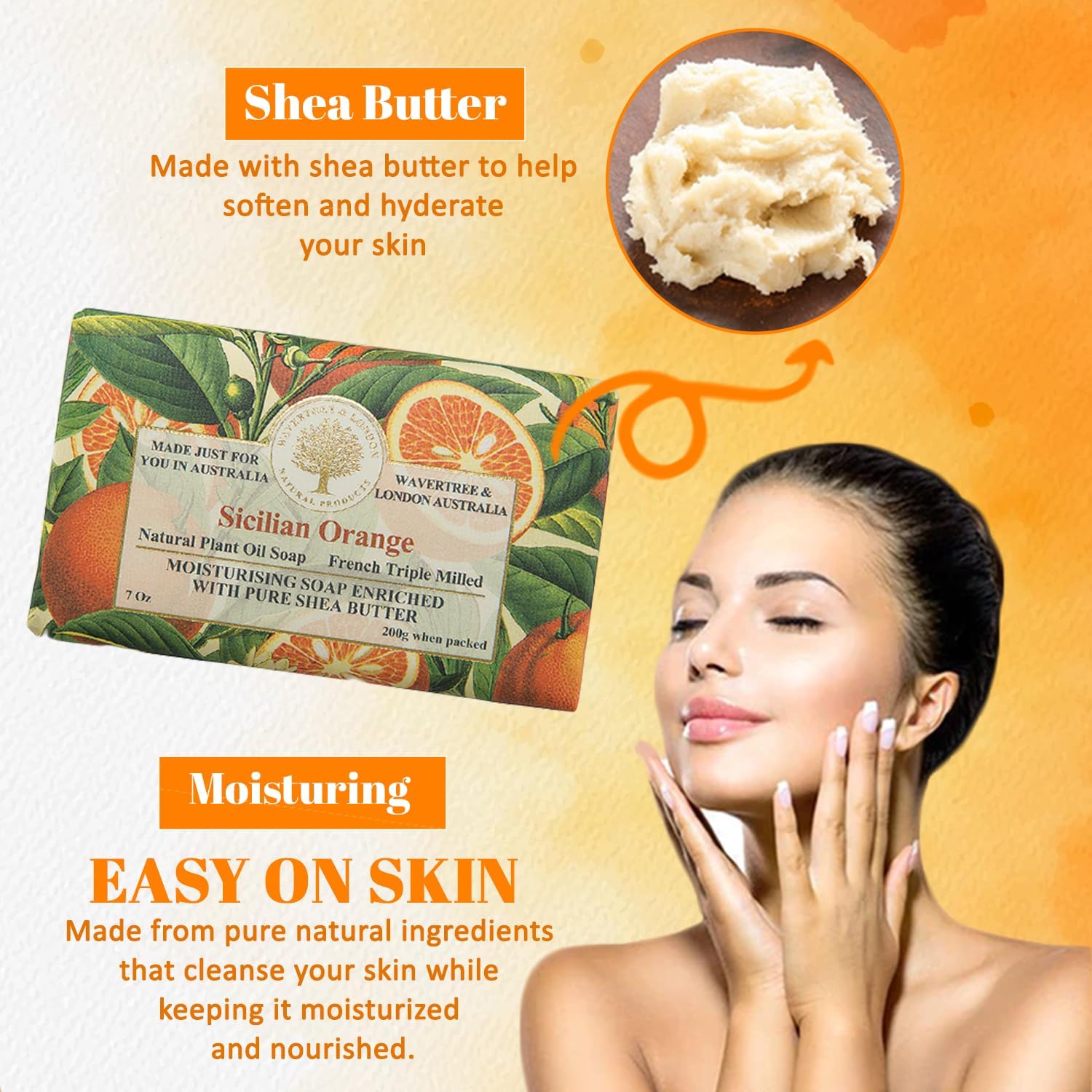 Sicilian Orange Soap Bars (7 Oz Bars)