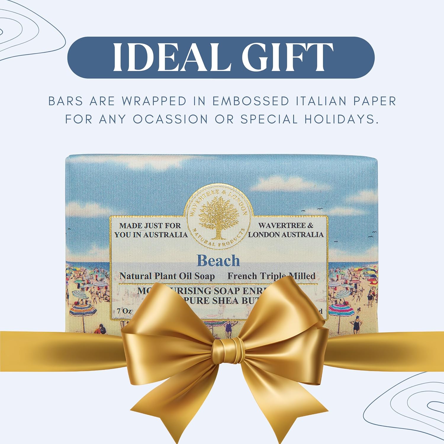 Beach Scented Natural Organic Soap Bar Gift