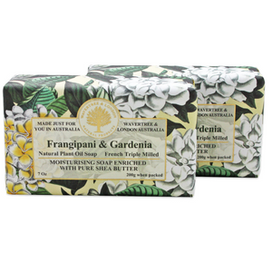 Wavertree & London Frangipani & Gardenia (2 Bars) - Australian Natural Soap
