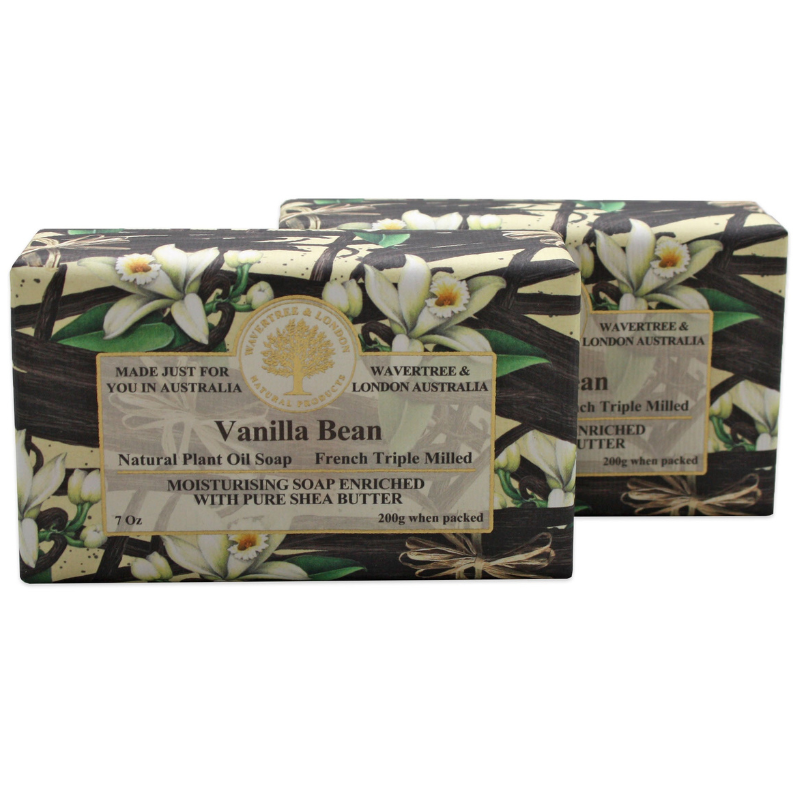 Wavertree & London Vanilla Bean Soap Bars (2 Bars)