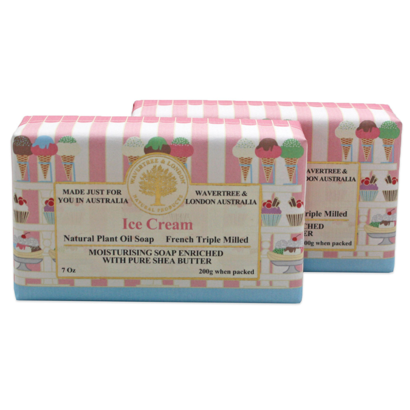 Wavertree & London Shea Butter Enriched Ice Cream Soap Bars (2 Bars)