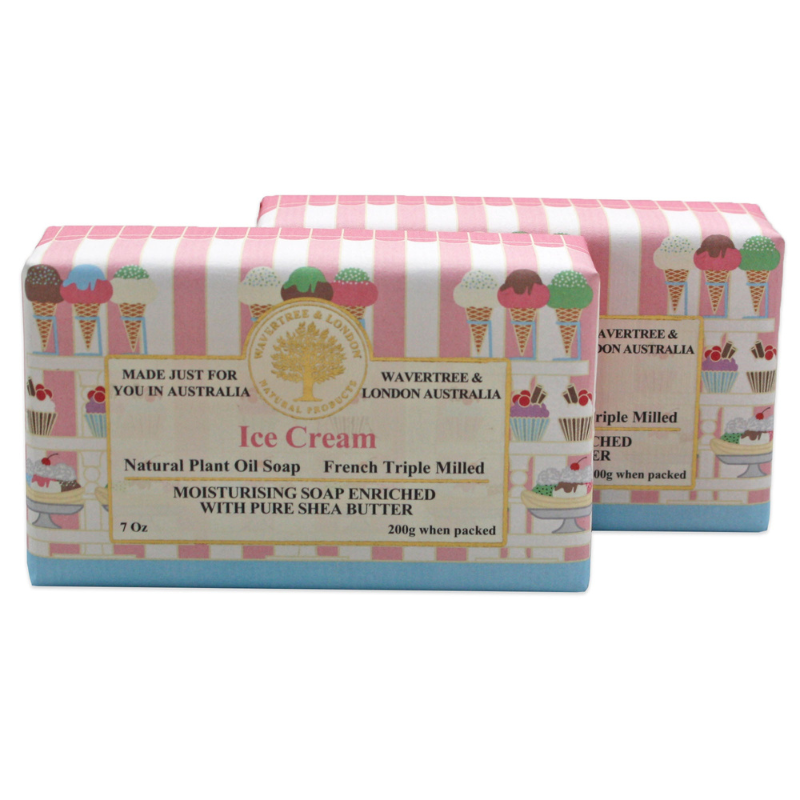 Wavertree & London Shea Butter Enriched Ice Cream Soap Bars (2 Bars) - Australian Natural Soap