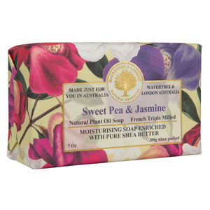 Sweet Pea & Jasmine soap bar (1) - Australian Natural Soap