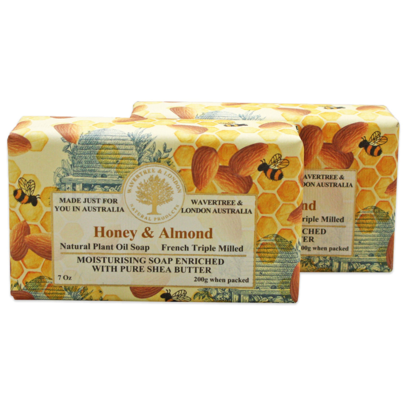 Wavertree & London Honey Almond Moisturizing Soap Bar (2 Bars) - Australian Natural Soap