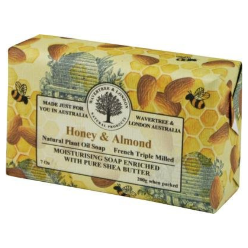 Wavertree & London Honey and Almond Soap Bar 7 Ounces (2 Bars)