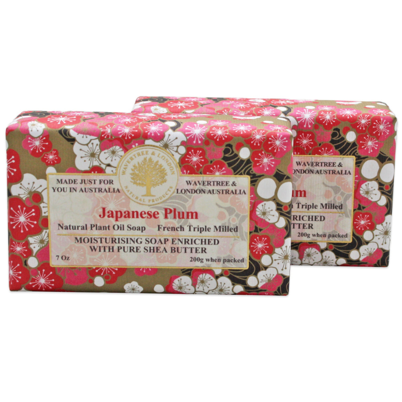 Wavertree & London Luxury Japanese Plum Australian Natural Soap Bar (2 Bars) - Australian Natural Soap