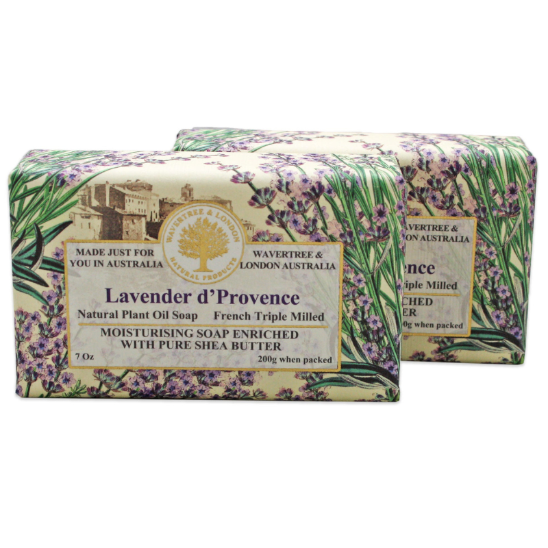 Wavertree & London Lavender d Provence Soap (2 Bars) - Australian Natural Soap