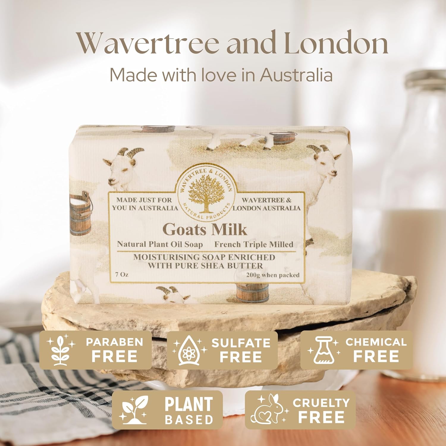 Goat milk natural scented soap bar