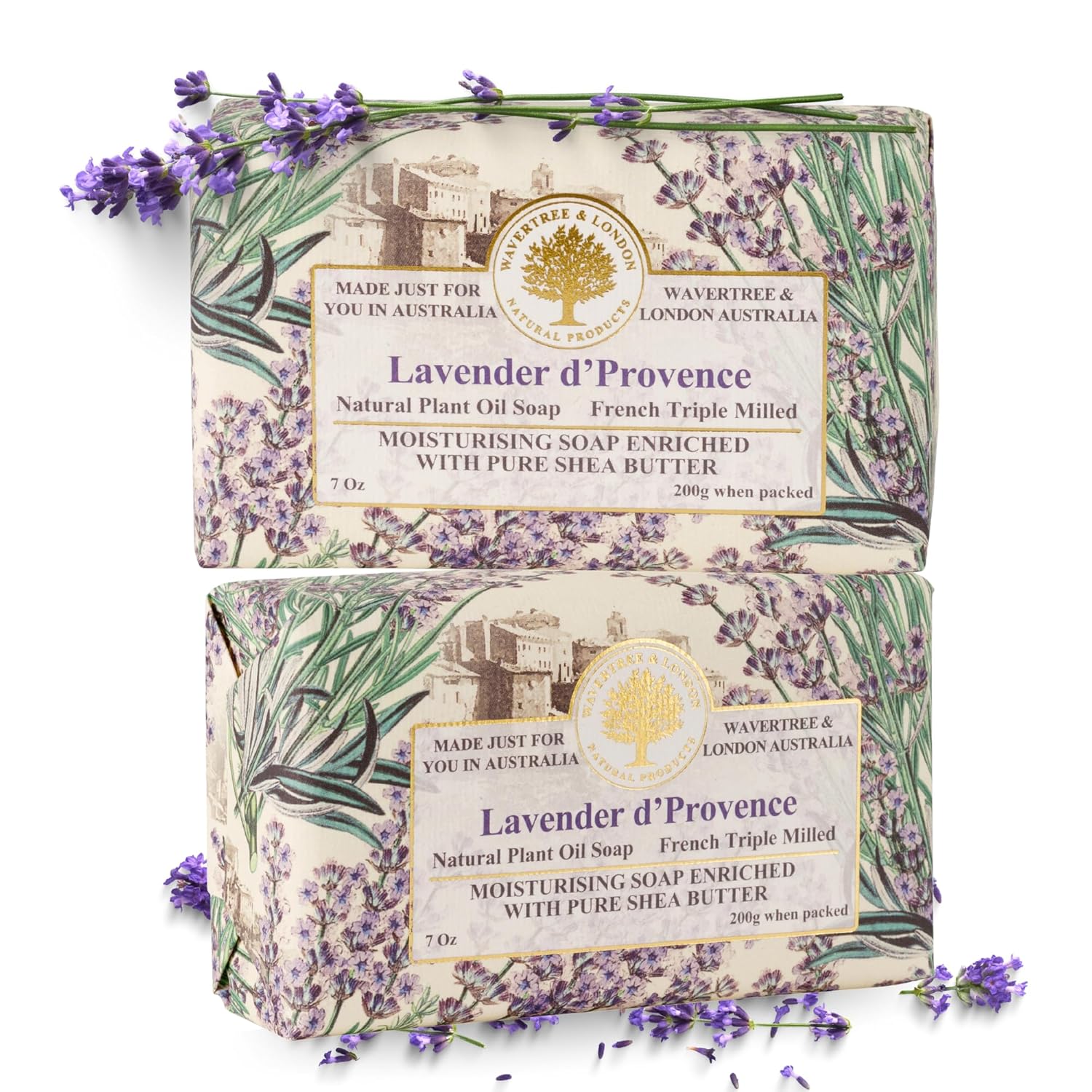 Lavender flower scented body soap bar pack