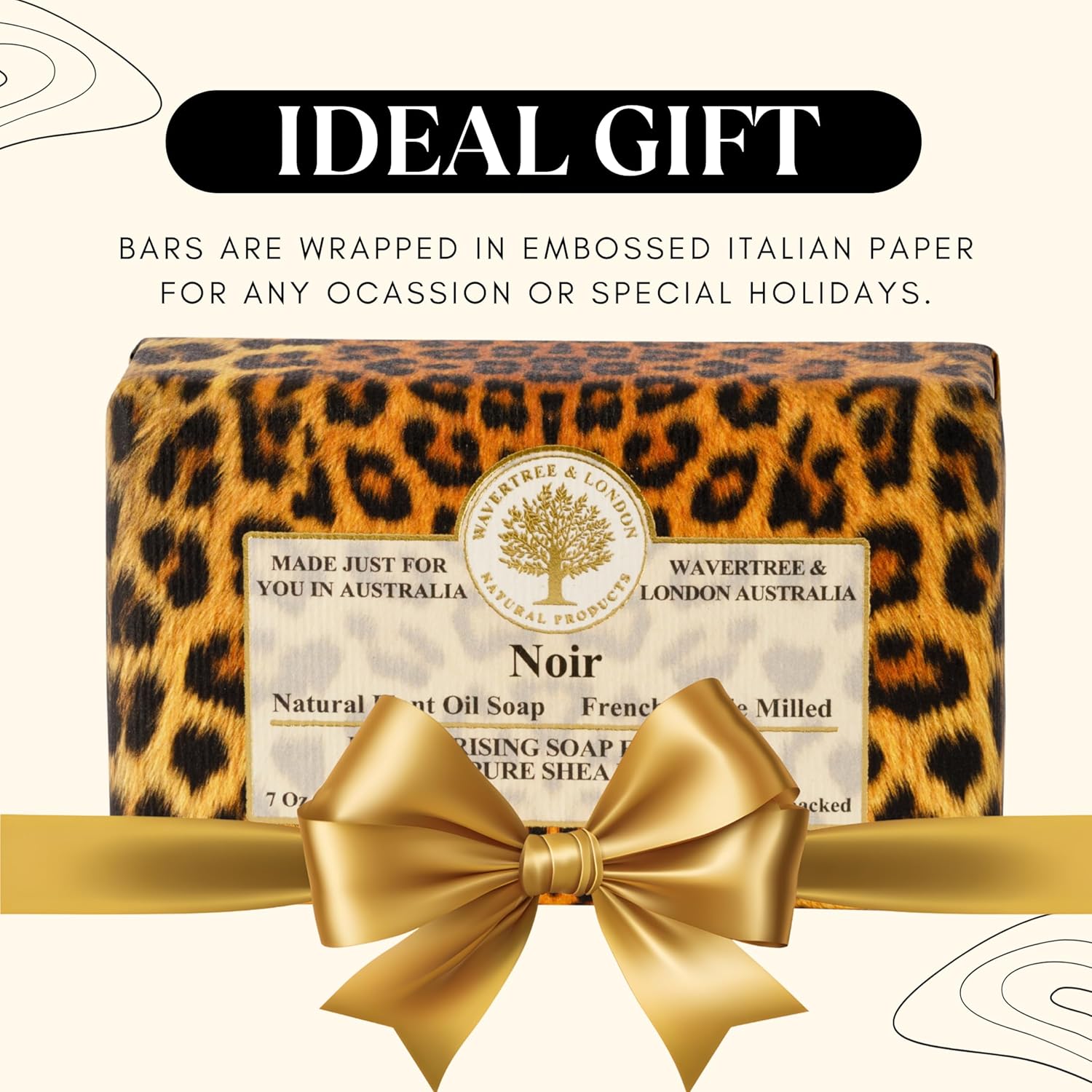 Noir scented moisturizing natural soap gift