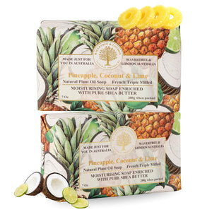 Pineapple coconut and lime fruity scented  natural soap bar