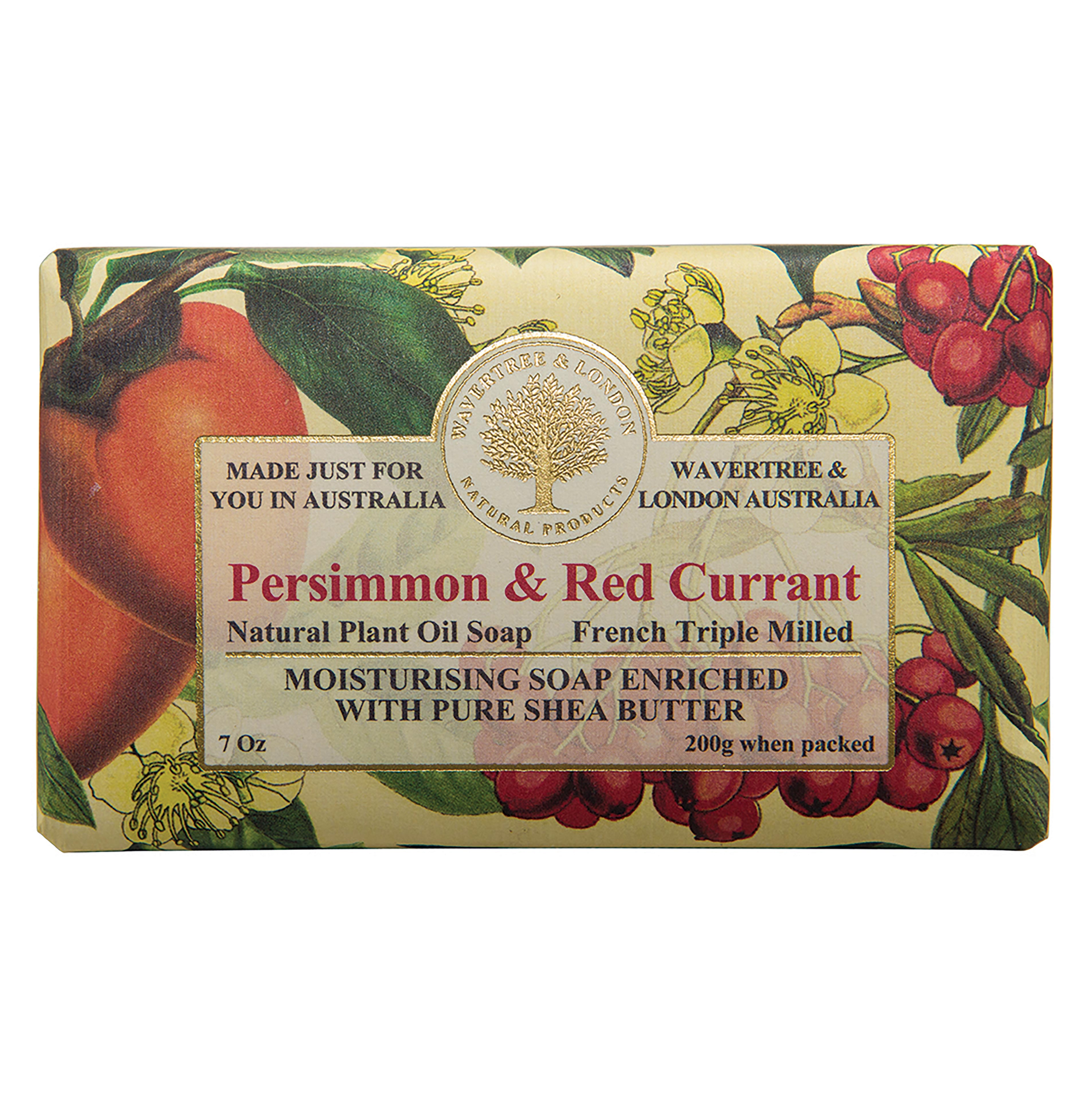 persimmon and red currant natural soap bar
