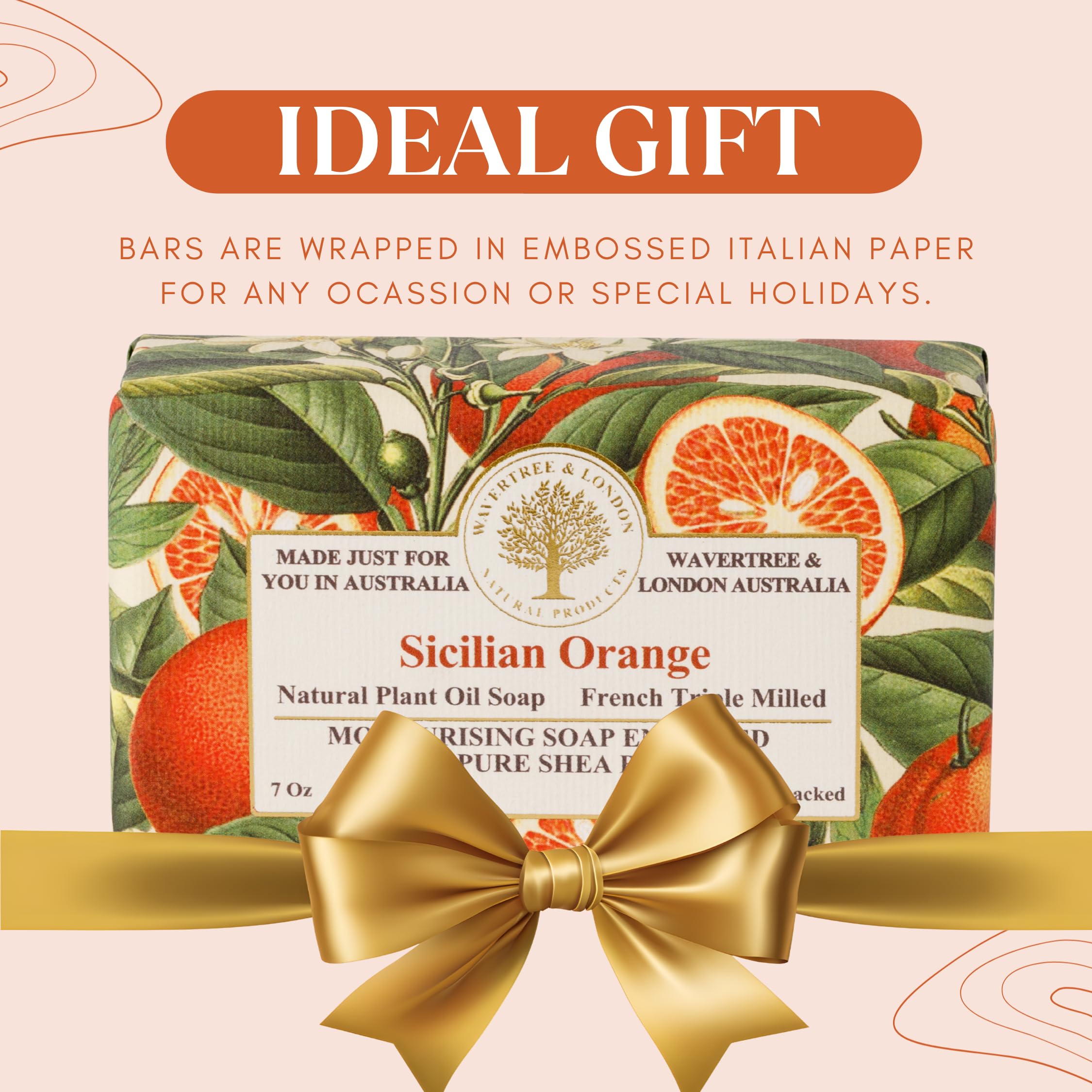 sicilian orange scented gift soap for women and men